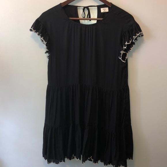 Aritzia Wilfred La Boheme Sidonie Mini Black Dress/ Size Xxs Lbd Classic